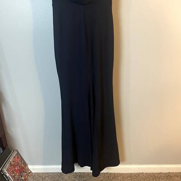 Lulu's Maxi Length Scoop Back Navy Blue Formal Gown Prom Dress Size Medium EUC - Picture 8 of 12